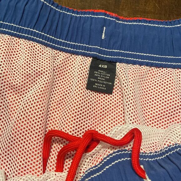 Men’s NWT Roundtree & Yorke Red Swim Shorts 4XB - Picture 3 of 6